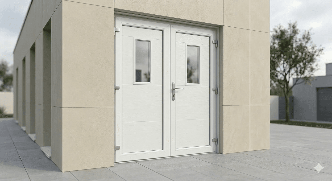 Kétszárnyú bejárati ajtó